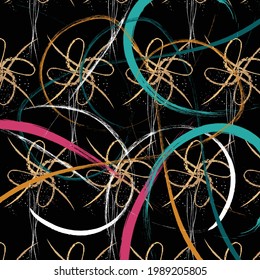 abstract square pattern with black background