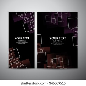 Abstract square pattern. Brochure business design template or roll up. Vector illustration
