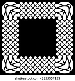 Abstract Square Pattern for Decorative Frame. Vector Art.