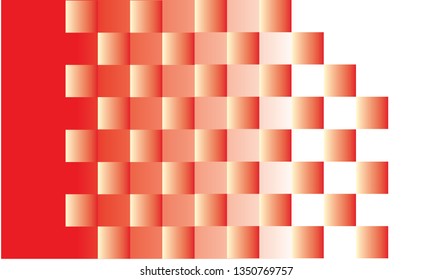 Abstract square pattern red color background