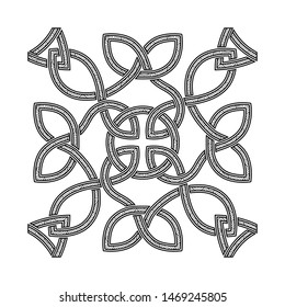 Abstract square pattern symbol isolated on white background