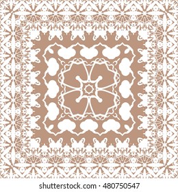 Abstract square patterns. Beige white color. Background for textiles .bedding, covers notebooks, covers notebooks.