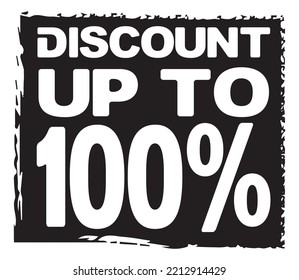 Abstract square perfect design for shop and sale banners or poster designs. Special offer symbol. Discount tag badge Vector Illustration. Up to 100% percentage off Sale. Discount offer price sign. 