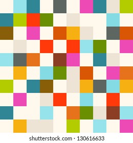 Abstract square pixel background . Pixel art. Colorful vector pattern.