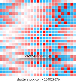 Abstract square pixel colorful mosaic background