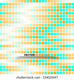 Abstract square pixel colorful mosaic background