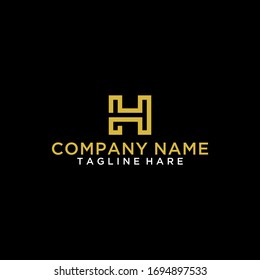 Abstract Square Pixel Leter H Logo, Design Vector Pixel Logo Template