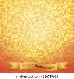 abstract square pixel mosaic background