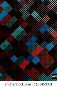 Abstract square pixel mosaic background. Eps10 Vector illustration