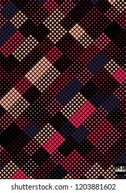 Fondo de mosaico de píxeles cuadrados abstracto. Ilustración del vector Eps10