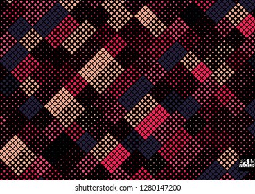 Abstract square pixel mosaic background. Eps10 Vector illustration