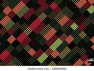 Abstract square pixel mosaic background. Eps10 Vector illustration