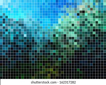 abstract square pixel mosaic background