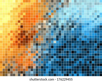 abstract square pixel mosaic background
