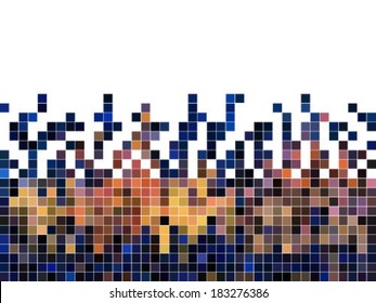 abstract square pixel mosaic background