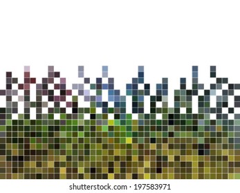 abstract square pixel mosaic background