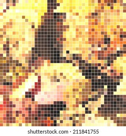 abstract square pixel mosaic background