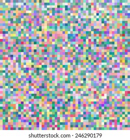 Abstract square pixel mosaic background. Vintage  background.