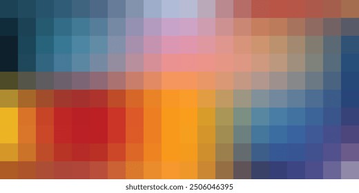 Abstract Square Pixel Mosaic Background