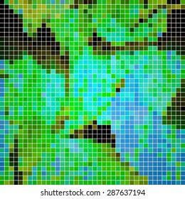 abstract square pixel mosaic background