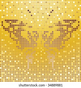 abstract square pixel mosaic background