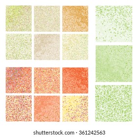 Abstract square pixel mosaic background. Mosaic background set