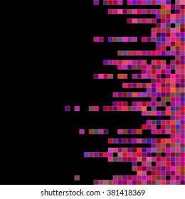 Abstract square pixel mosaic background