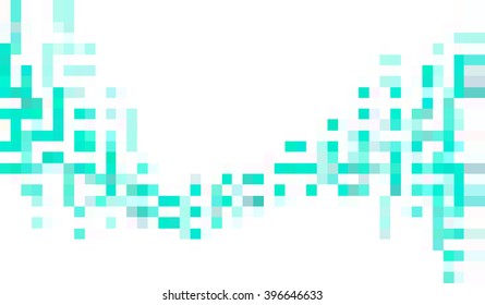 abstract square pixel mosaic background - vector illustration