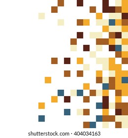 Abstract square pixel mosaic background