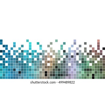 abstract square pixel mosaic background