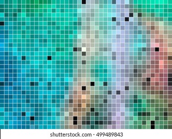 abstract square pixel mosaic background