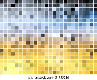 abstract square pixel mosaic background