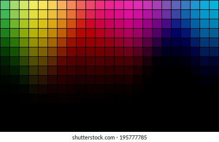 abstract square pixel mosaic , spectrum tone
