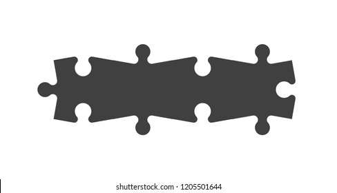 Abstract square puzzle presentation. Abstract puzzle infographic template explanatory text field for business statistics. Vector one piece puzzles illustration. Section compare service banner