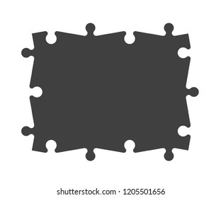Abstract square puzzle presentation. Abstract puzzle infographic template explanatory text field for business statistics. Vector one piece puzzles illustration. Section compare service banner