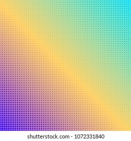 Abstract square rainbow dotted and gradiented background. Pop art retro texture for wallpaper, banner or presentation design