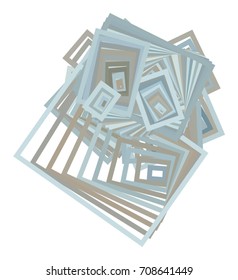 Abstract square, rectangle geometric pattern, colorful & artistic for graphic design, catalog, textile or texture printing & background. Vector illustration graphic.