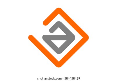 abstract square ribbon letter a