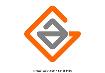 abstract square ribbon letter a