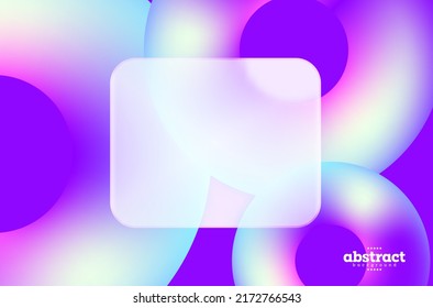 abstract square with ring shape on violet background. innovation theme can be use for  advertisement poster website banner product presentation package design label vector eps.