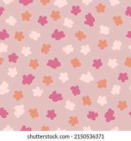 Abstract square seamless pattern with flowers in 1970s style. Retro simple background for textile, stationery, wrapping paper, covers. Doodle vector illustration for decor and design.


