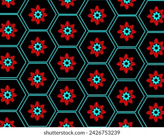 abstract square seamless patterns with flowers vector background design and creative. Retro floral vector background surface design, textile