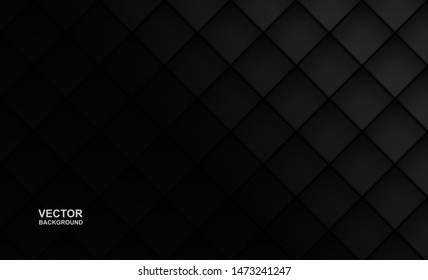 Abstract. Square shape black background. light and shadow. Vector.