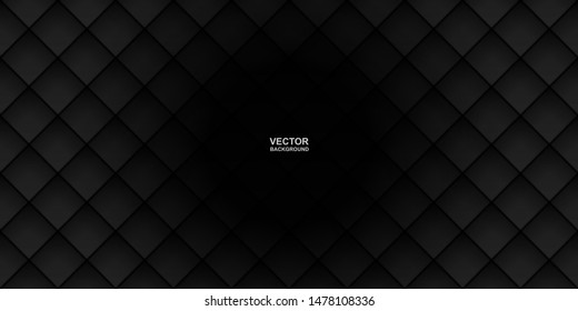 Abstract. Square shape black background. light and shadow. Vector.