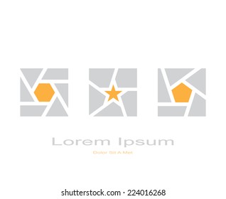 abstract square shape elements. design template. vector eps8