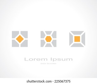 abstract square shape elements. template design. vector eps8