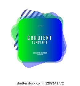 Abstract Square shape with fluid colorful style for your vector project.