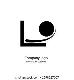 abstract square shape logo with a ball in the middle