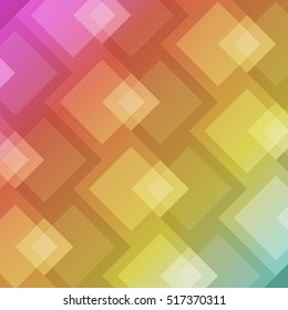 Abstract square shape on colorful background, stock vector