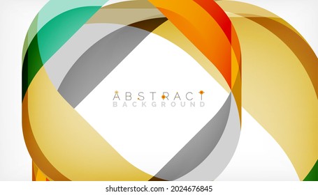 Abstract square shape with overlapping waves, minimal geometric background. Vector Illustration For Wallpaper, Banner, Background, Landing Page
